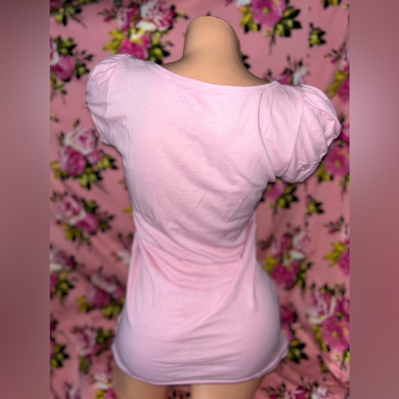 Juicy couture T shirt Pink my dog doesn’t bite I do pet vintage y2k top cotton S - Picture 7 of 7